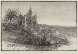 Kasinot i Monte Carlo, nära Monaco (gravyr) av English School