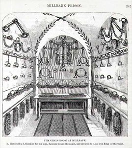 The Chain-Room at Millbank, från "The Criminal Prisons of London and Scenes of Prison Life" av Henry Mayhew (1812-87) och John Binny av English School