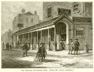 Chelsea Bun-House, 1810 av English School