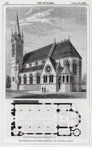 The Church of All Saints, Plymouth (gravyr) av English School