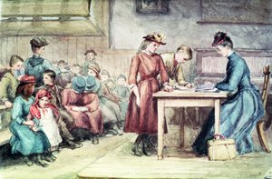 The Classroom, ca 1880 (wc på papper) av English School