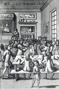 The Coffeehouse Mob, av Edward Ward, hämtad från Vulgus Britannicus, 1710 av English School