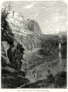 Colosseum före de senaste utgrävningarna (gravyr) av English School