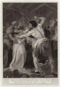 The Collector of the Poll-Tax mördad av Wat Tyler av English School