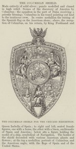 The Columbian Shield för Chicago Exhibition (gravyr) av English School