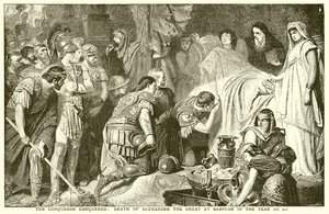 Erövraren erövrad: Alexander den stores död i Babylon år 323 f.Kr. av English School