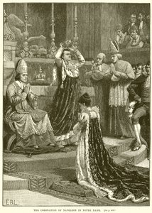 Napoleons kröning i Notre Dame av English School