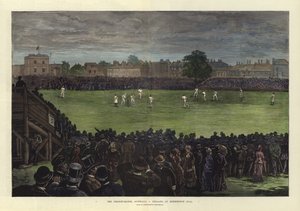 Cricketmatchen, Australien mot England, på Kennington Oval