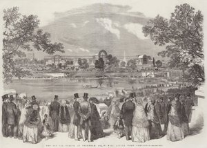 Crystal Palace, i Sydenham, som det kommer att se ut när det är färdigt (gravyr) av English School
