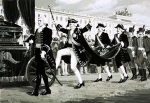 Tsaren som aldrig växte upp, tsar Peter (gouache på papper) av English School