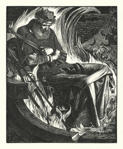 The Death of King Warwolf (gravyr) av English School