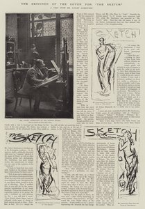Designern av omslaget till "The Sketch" (litho) av English School