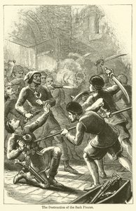 Sarkpiraternas förstörelse (gravyr) av English School