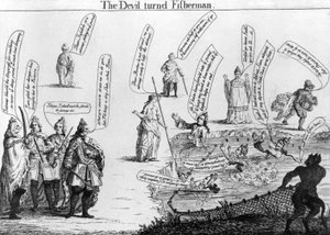 Djävulen blev fiskare, ca 1757 av English School