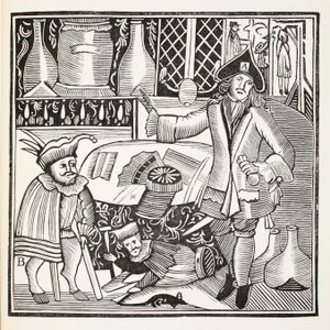 The Devil upon two sticks or the Town Untold, illustration från Chapter-books of the Arteenth Century av John Ashton, pub. 1882 av English School