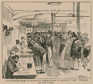 Diamond Mart på Raffaells Coffee House i Petticoat Lane av English School