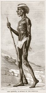 The Djangal, a Savage of the Sirgouja, illustration från Cassells Illustrated History of England av English School