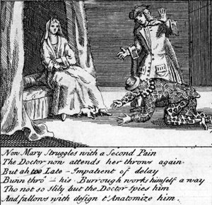 The Doctor in Labour, eller The New Whim Wham från Guildford, c.1726 av English School