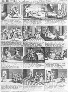The Doctors in Labour, or a New Whim Wham från Guildford, 1726 av English School