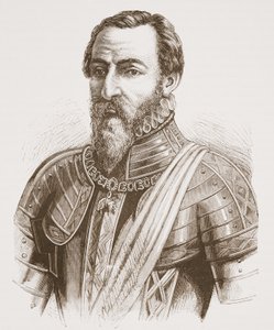 Hertigen av Alva (från porträttet av Titian), illustration från The History of Protestantism av James Aitken Wylie (1808-1890), pub. 1878 av English School