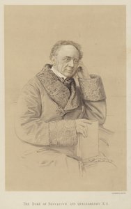 Hertigen av Buccleuch och Queensberry, KG (litho) av English School