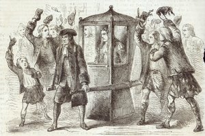 Hertigen av Hamilton på väg till det skotska parlamentet av English School