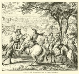 Hertigen av Marlborough vid Malplaquet av English School