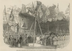 Hertigen av Wellington lägger den första stenen i Waterloo Barracks