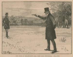 Duke of Wellingtons duell med Lord Winchilsea av English School