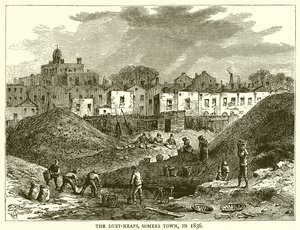The Dust-Heaps, Somers Town, 1836 av English School