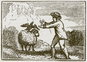 Örnen och kråkan (gravyr) av English School