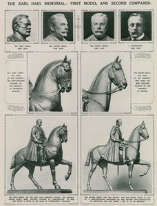 Earl Haig Memorial: Första modellen och andra jämfört av English School