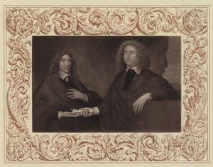 The Earl of Lauderdale (till höger) och The Earl of Lanark (efteråt den andre hertigen av Hamilton) (litho) av English School