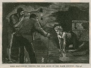 Earlen av Shaftesbury; besöka kolgruvorna i Svarta landet, 1840-41; från The Graphic, 10 oktober 1885 av English School