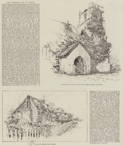 Jordbävningen i Essex (litho) av English School