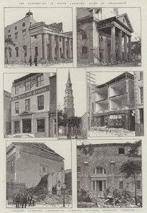 Jordbävningen i South Carolina, Ruins of Charleston (gravyr) av English School