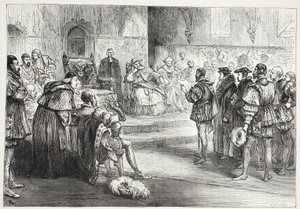 Kurfursten av Sachsen som läser protesten vid dieten av Spires, illustration från The History of Protestantism av James Aitken Wylie (1808-1890), pub. 1878 av English School