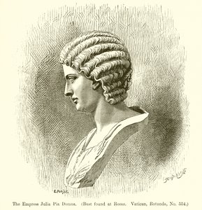 Kejsarinnan Julia Pia Domna. (Byst hittad i Rom. Vatikanen, Rotunda, nr 554)