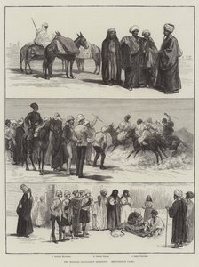 Den engelska ockupationen av Egypten, skisser i Kairo (gravyr) av English School
