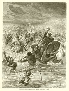 Engelsmännen passerar Somme, 1346 av English School