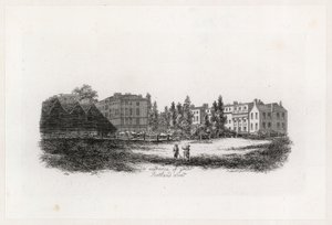 Ingången till Great Portland Street, Marylebone, London av English School
