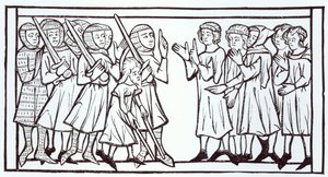 Sändebuden från Soudan, illustration från vetenskap och litteratur under medeltiden och renässansen, skriven och graverad av Paul Lacroix, 1878 av English School