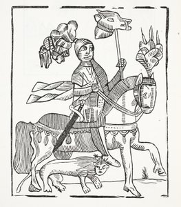 The Famous History of Guy Earl of Warwick, illustration från Chap-books of the artonde århundrade av John Ashton, pub. 1882 av English School
