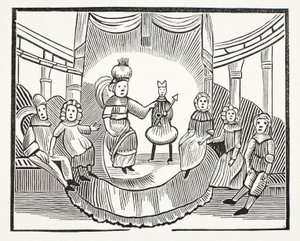 The Famous History of Tom Thumb, illustration från Chap-books of the artonde århundrade av John Ashton, pub. 1882 av English School