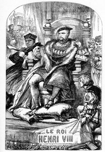 The Famous History of the Life of King Henry the Eighth - Illustration i "" Works complete by William Shakespeare"" 1866 - Illustrationerna och den allmänna formen för denna utgåva är lånade från Cassells illustrerade Shakespeare, publicerad i London av English School