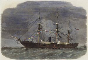 Den federala krigsslupen Tuscarora i Southampton Water