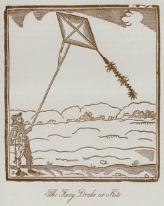 Den eldiga draken eller draken (litho) av English School