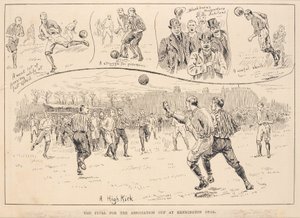 Finalen för Association Cup på Kennington Oval, "Illustrated Sporting and Dramatic News" av English School