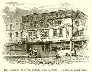 The Fortune Theatre, Golden Lane, Barbican.--Wilkinsons Londiniana av English School