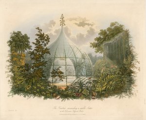 Fontänen som omger en marmorstaty vid Colosseum, Regents Park av English School